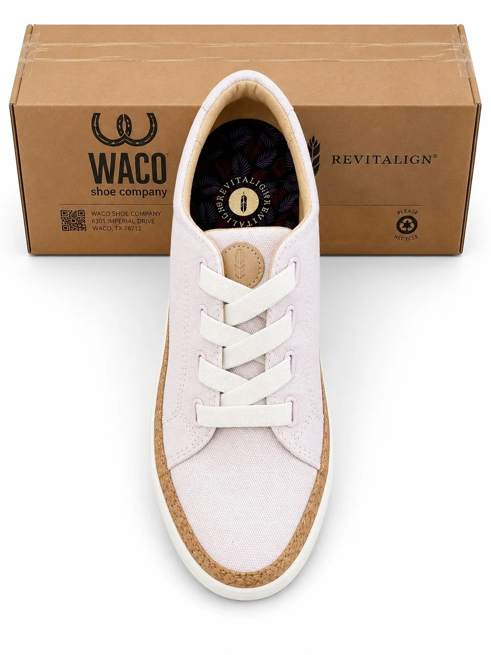 Revitalign Lace-Up Slip-On Sneakers - Soft Pink